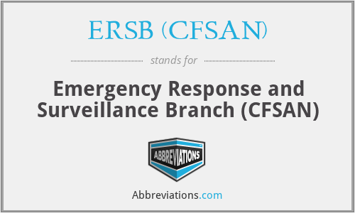 ERSB (CFSAN) - Emergency Response and Surveillance Branch (CFSAN)